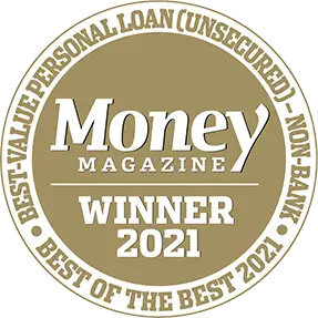 Money Magazine winner badge best value personal loan